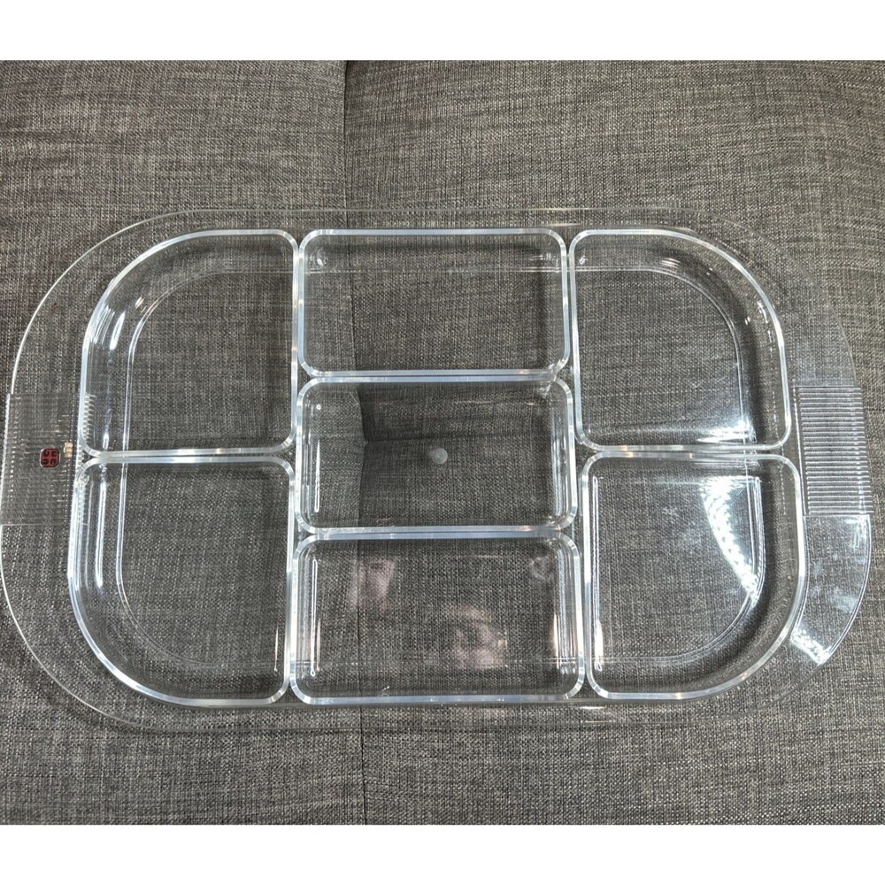 Guzzini Serving Tray Removable Compartments Clear NEW